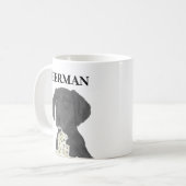 Schwarzweißdeutsch Kurzzeiger Kaffeetasse (Vorderseite Links)