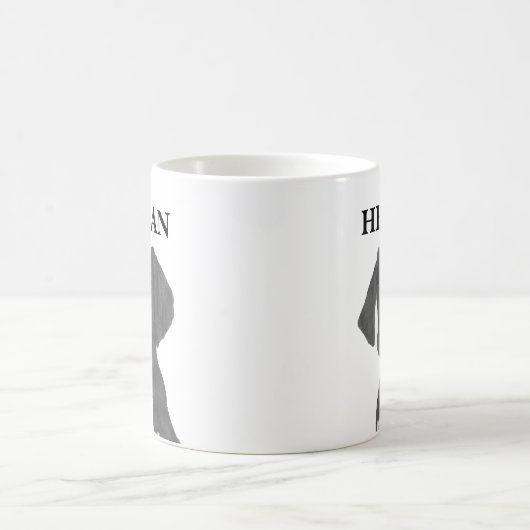 Schwarzweißdeutsch Kurzzeiger Kaffeetasse (Mittel)