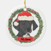 Schwarzweißdeutscher Kurzzeiger Keramik Ornament (Hinten)