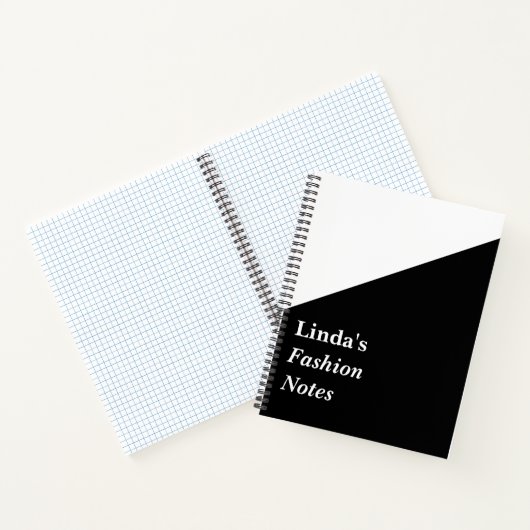 Schwarzweißdiagonale Notizblock (Innenseite)