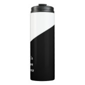 Schwarzweißdiagonale Thermosbecher (Vorderseite)