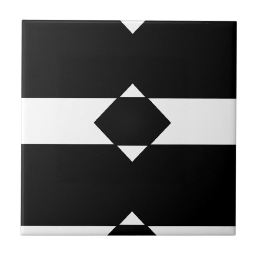 Schwarzweißdiamant Fliese (Vorderseite)