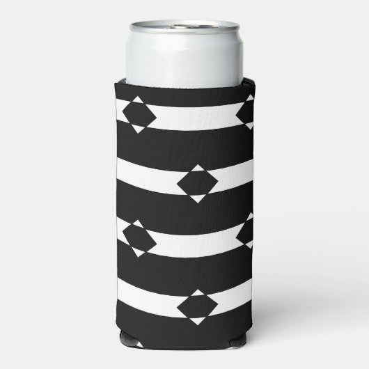 Schwarzweißdiamant Selters Dosenkühler (Seltzer Vorderseite)