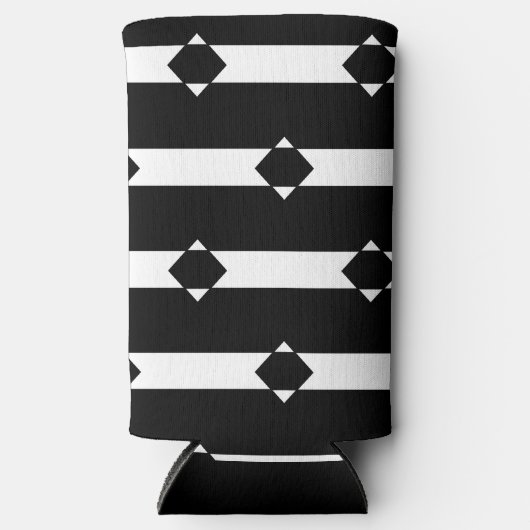 Schwarzweißdiamant Selters Dosenkühler (Vorderseite)