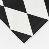 Schwarzweißdiamanten Fleecedecke (Ecke)