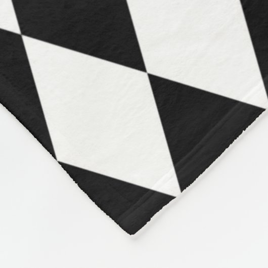 Schwarzweißdiamanten Fleecedecke (Ecke)