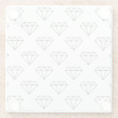 Schwarzweißdiamanten Glasuntersetzer (Rückseite)