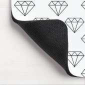 Schwarzweißdiamanten Mousepad (Ecke)