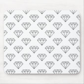 Schwarzweißdiamanten Mousepad (Vorne)
