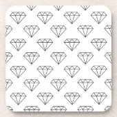 Schwarzweißdiamanten Untersetzer (Vorderseite)