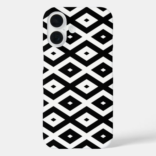 Schwarzweißdiamantmuster Case-Mate iPhone Hülle (Rückseite)