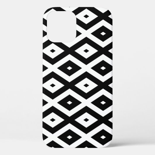 Schwarzweißdiamantmuster Case-Mate iPhone Hülle (Rückseite)