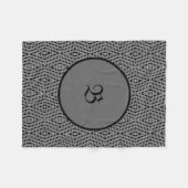 Schwarzweißdiamantmuster Fleecedecke (Vorderseite (Horizontal))