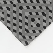 Schwarzweißdiamantmuster Fleecedecke (Ecke)