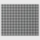 Schwarzweißdiamantmuster Geschenkpapier (Flach)