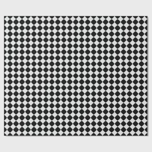 Schwarzweißdiamantmuster Geschenkpapier (Flach)