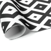 Schwarzweißdiamantmuster Geschenkpapier (Rolleneckpunkt)