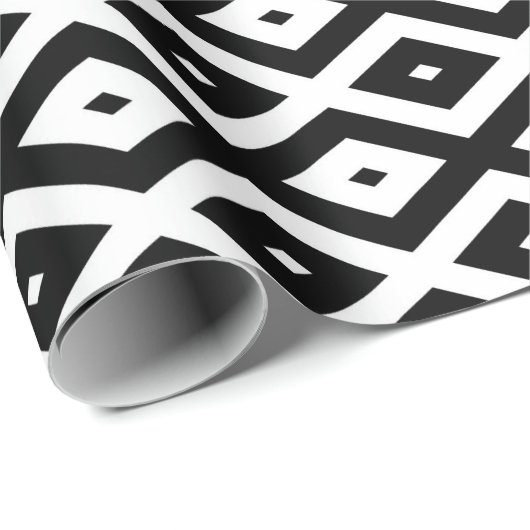 Schwarzweißdiamantmuster Geschenkpapier (Rolleneckpunkt)