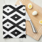 Schwarzweißdiamantmuster Geschirrtuch (Viertel Falte)