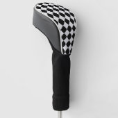 Schwarzweißdiamantmuster Golf Headcover (angewinkelt)