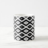 Schwarzweißdiamantmuster Kaffeetasse (Mittel)