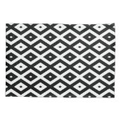 Schwarzweißdiamantmuster Kissenbezug (Rückseite)