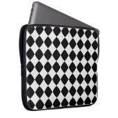 Schwarzweißdiamantmuster Laptopschutzhülle (Vorne Rechts)
