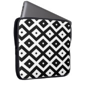 Schwarzweißdiamantmuster Laptopschutzhülle (Vorne Rechts)
