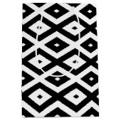 Schwarzweißdiamantmuster Mittlere Geschenktüte (Vorderseite)