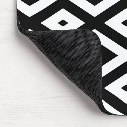 Schwarzweißdiamantmuster Mousepad (Ecke)