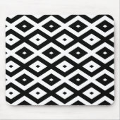Schwarzweißdiamantmuster Mousepad (Vorne)