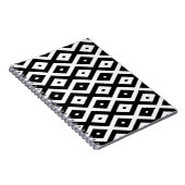 Schwarzweißdiamantmuster Notizblock (Rechte Seite)