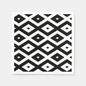 Schwarzweißdiamantmuster Serviette (Vorderseite)