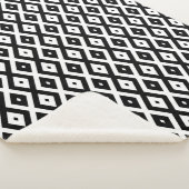 Schwarzweißdiamantmuster Sherpadecke (3/4)