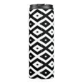 Schwarzweißdiamantmuster Thermosbecher (Rückseite)