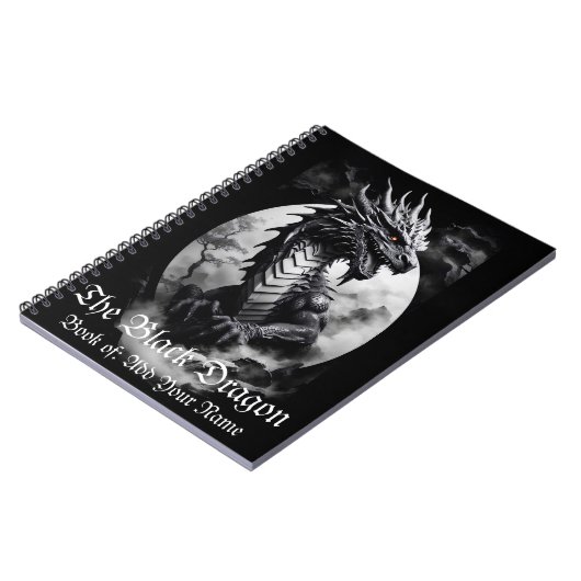 Schwarzweißdrache Notizblock (Linke Seite)