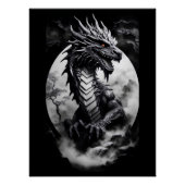 Schwarzweißdrache Poster (Vorderseite)