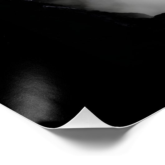 Schwarzweißdrache Poster (Ecke)