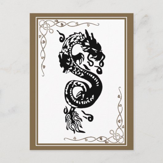 Schwarzweißdrache Postkarte (Vorderseite)