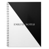 Schwarzweißdreiecke Notizblock (Vorderseite)