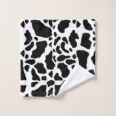 Schwarzweißdruck Badhandtuch Set (Waschlappen)