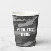 Schwarzweißdruck-Camouflage der Armee Pappbecher (Rückseite)