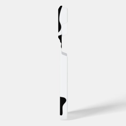 Schwarzweißdruck iPhone Hülle (Linke Seite)