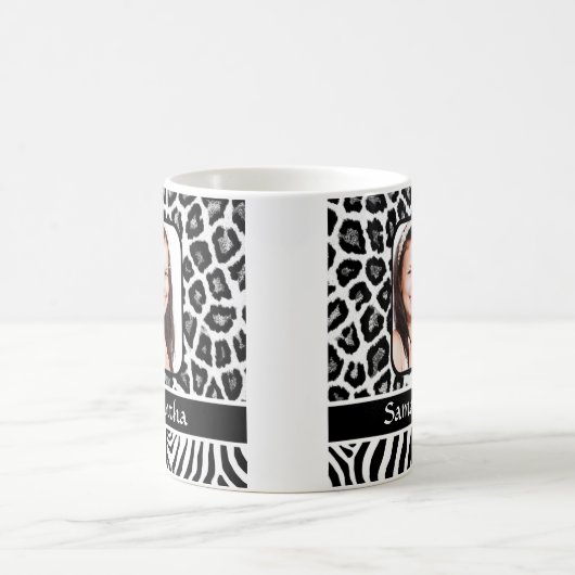 Schwarzweißdruck Kaffeetasse (Mittel)