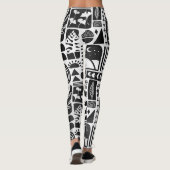 Schwarzweißdruck Leggings (Rückseite)