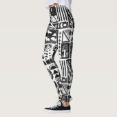 Schwarzweißdruck Leggings (Links)