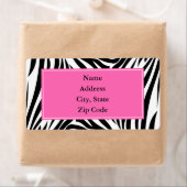 Schwarzweißdruck mit weißem Zebra mit Hot Rosa (Insitu)