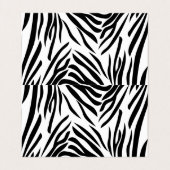Schwarzweißdruck mit weißem Zebra mit Hot Rosa Visitenkarten (Innenseite Aufgefaltet)