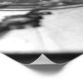 Schwarzweißdruck. Moderne Fotografie für Zuhause Poster (Ecke)