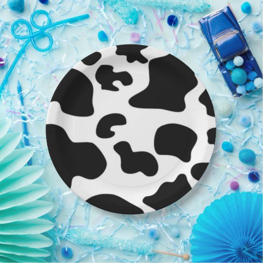 Schwarzweißdruck Pappteller (Party)